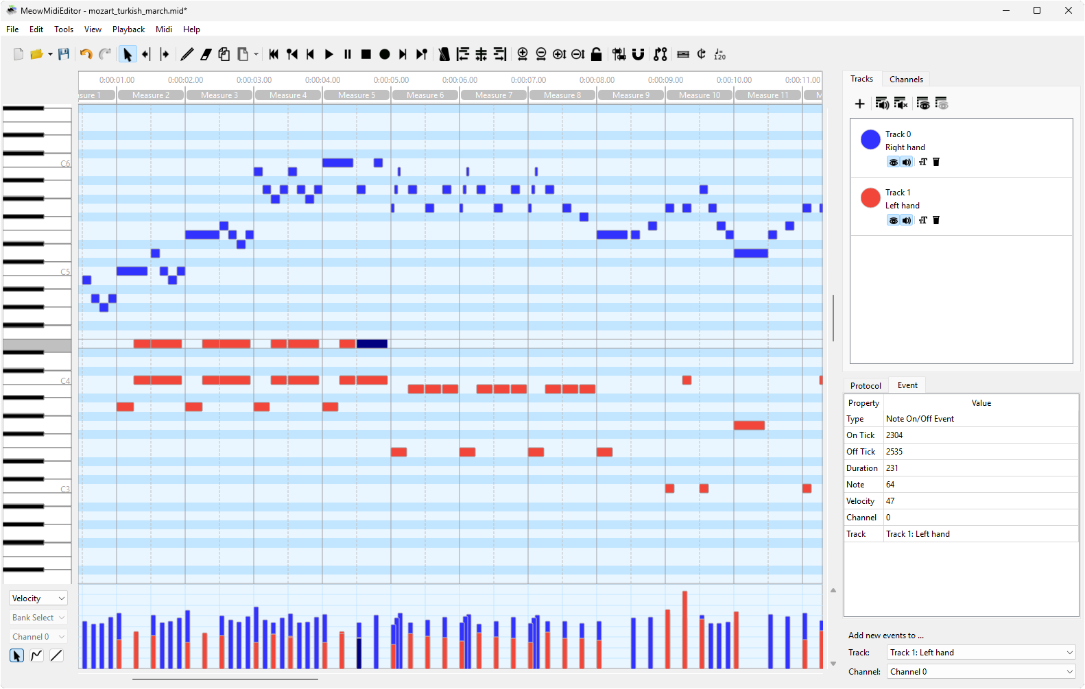 MidiEditor AI — Full Piano Roll View