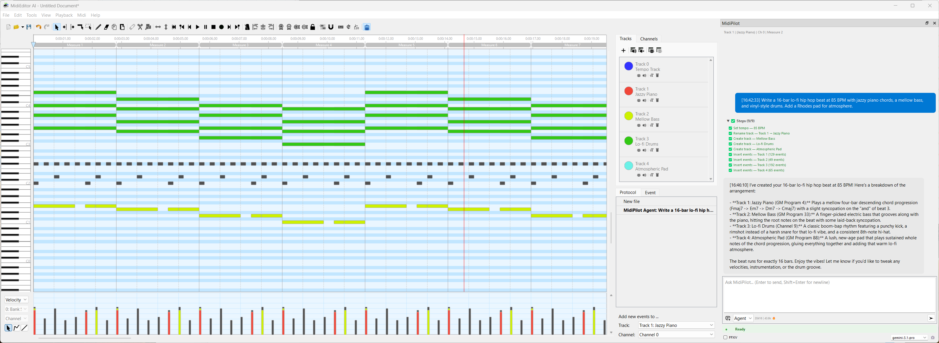 Lo-fi hip hop beat composed by MidiPilot