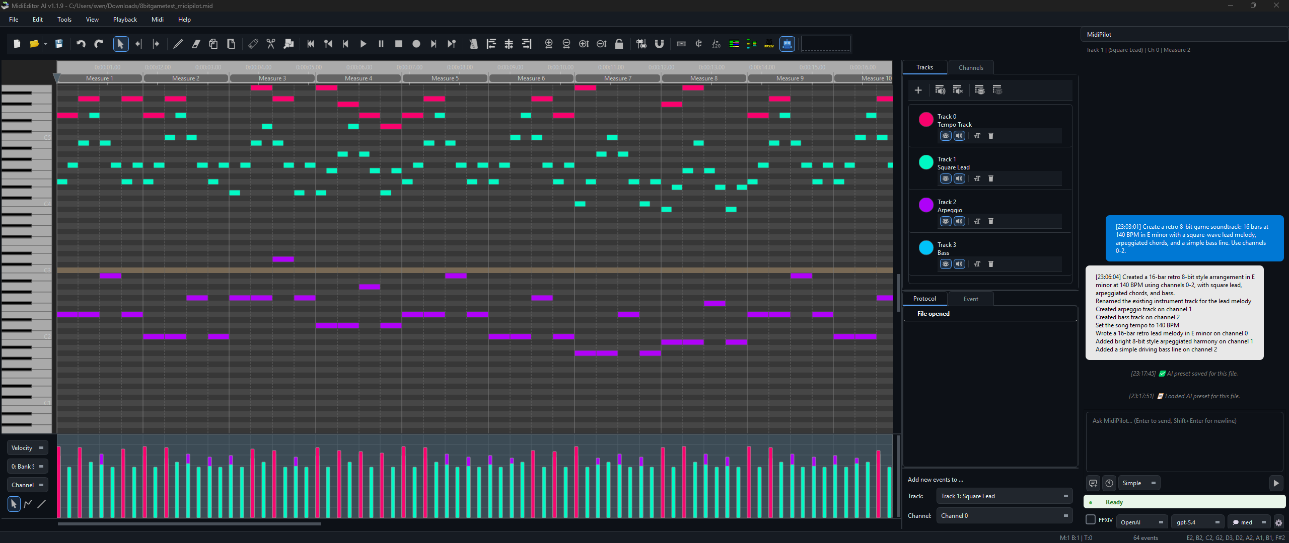 Preset auto-loaded on file reopen